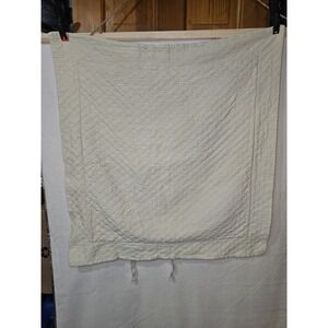SOFT SURROUNDINGS‎ TIE UP SOFT Beige MATELASSE EURO PILLOW SHAMS 2
